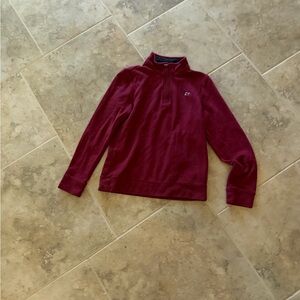 Vineyard Vines Maroon and Charcoal Quarter-Zip Pullover